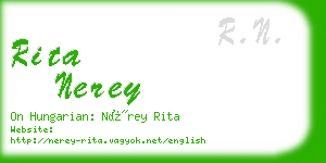 rita nerey business card